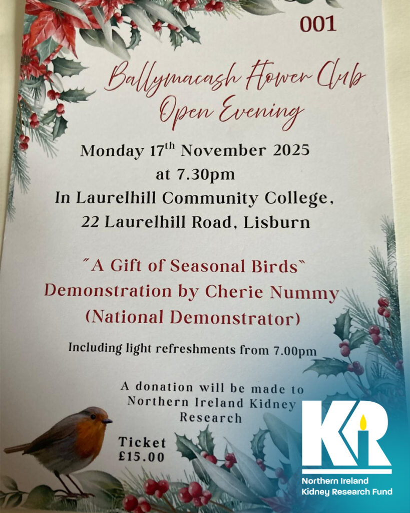 Ballymacash Flower Club Open Evening - Northern Ireland Kidney Research ...