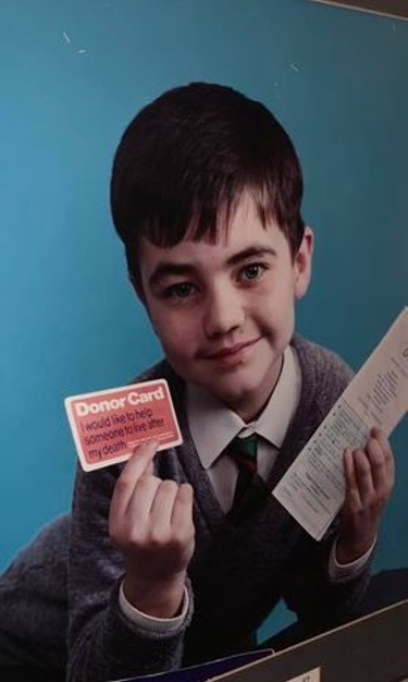 sean with donor card